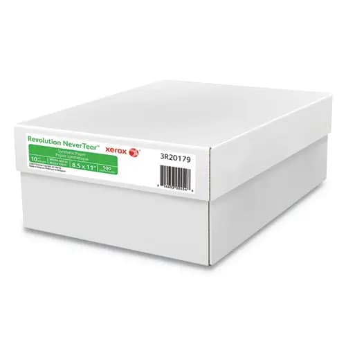 xerox™ Revolution NeverTear, 10 mil, 8.5 x 11, Smooth White, 500/Ream