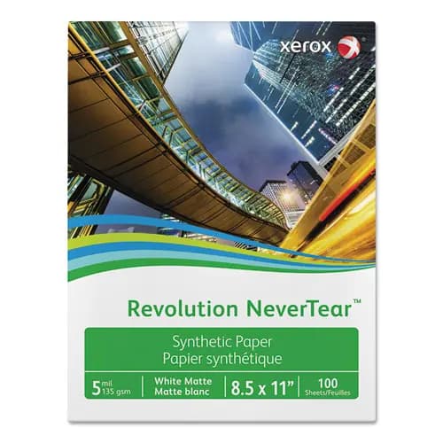 xerox™ Revolution NeverTear, 8 mil, 8.5 x 11, Smooth White, 500/Ream