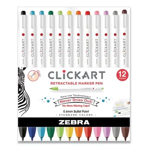 Zebra® ClickArt Retractable Marker Pen