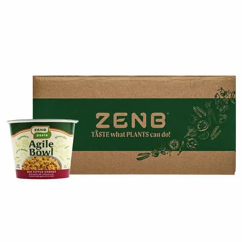 ZENB® Instant Meals, Red Pepper Harissa Pasta, Dozen, 2.8 oz Bowls