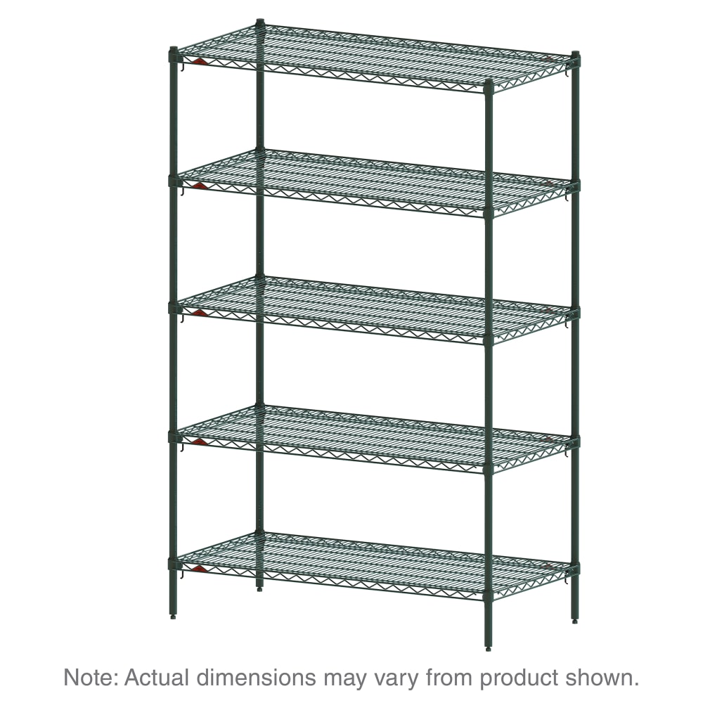 Metro 5A347K3 42" NSF 5-Tier Epoxy Coated Wire Shelf Kit - Super Adjustable Super Erecta®, 18"W, 74"H