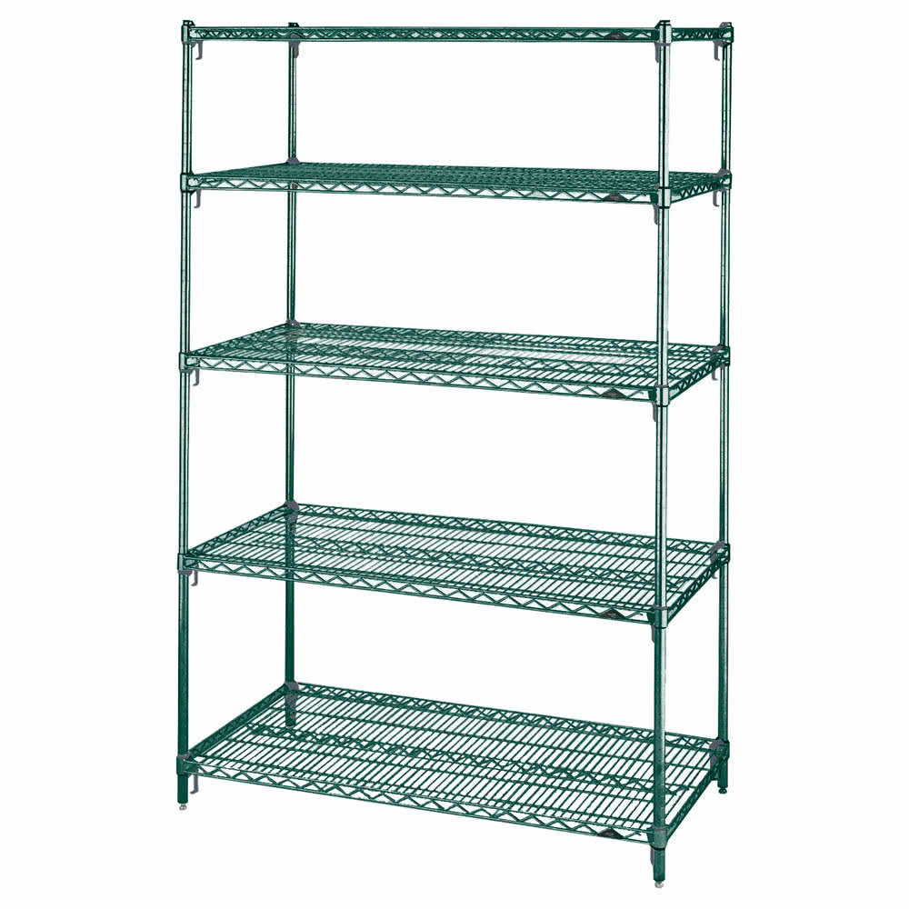 Metro 5A357K3 48" NSF 5-Tier Epoxy Coated Wire Shelf Kit - Super Erecta®, 18"W, 74"H