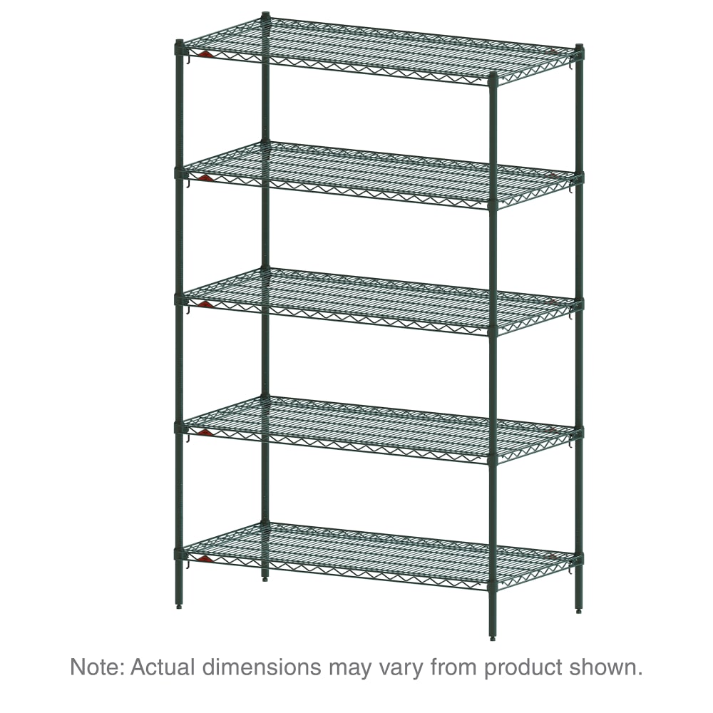Metro 5A377K3 72" NSF 5-Tier Epoxy Coated Wire Shelf Kit - Super Adjustable Super Erecta®, 18"W, 74"H
