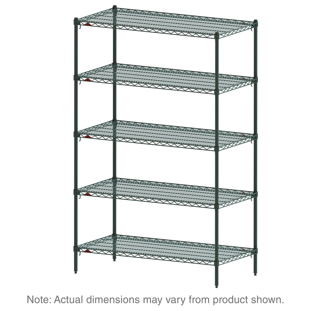 Metro 5A447K3 42" NSF 5-Tier Epoxy Coated Wire Shelf Kit - Super Adjustable Super Erecta®, 21"W, 74"H