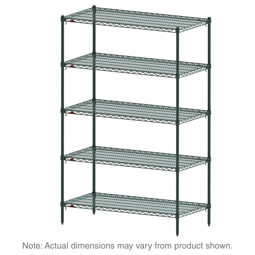 Metro 5A457K3 48" NSF 5-Tier Epoxy Coated Wire Shelf Kit - Super Adjustable Super Erecta®, 21"W, 74"H