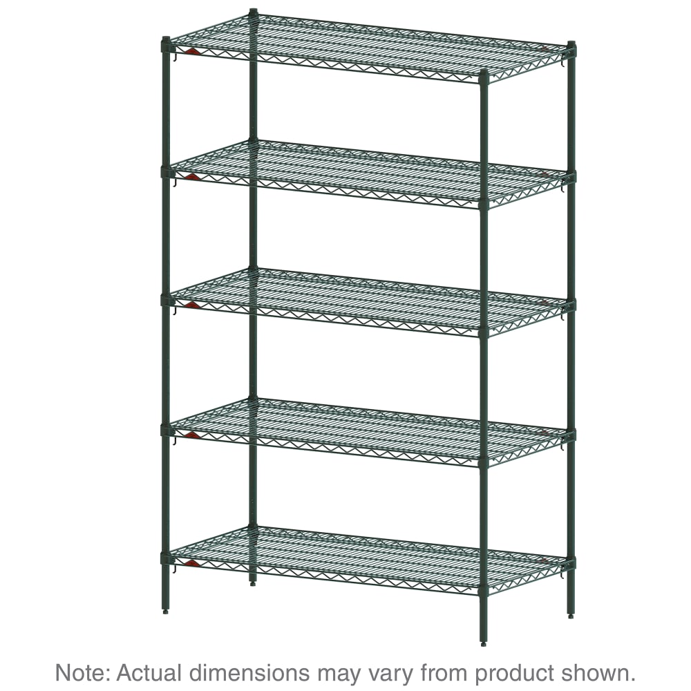 Metro 5A517K3 24" NSF 5-Tier Epoxy Coated Wire Shelf Kit - Super Adjustable Super Erecta®, 24"W, 74"H