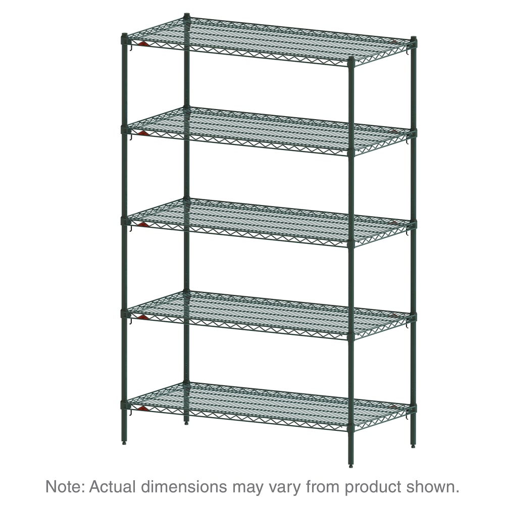 Metro 5A527K3 30" NSF 5-Tier Epoxy Coated Wire Shelf Kit - Super Adjustable Super Erecta®, 24"W, 74"H