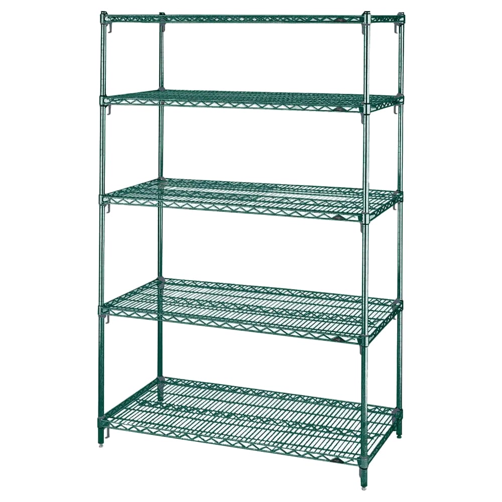 Metro 5A547K3 42" NSF 5-Tier Epoxy Coated Wire Shelf Kit - Super Erecta®, 24"W, 74"H