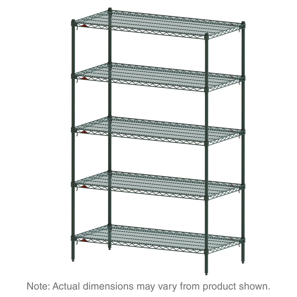 Metro 5A577K3 72" NSF 5-Tier Epoxy Coated Wire Shelf Kit - Super Adjustable Super Erecta®, 24"W, 74"H