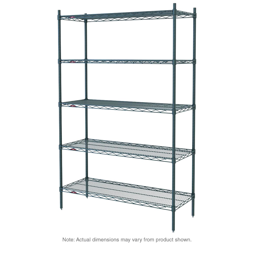 Metro 5N547K3 42" NSF 5-Tier Epoxy Coated Wire Shelf Kit - Super Erecta®, 24"W, 74"H