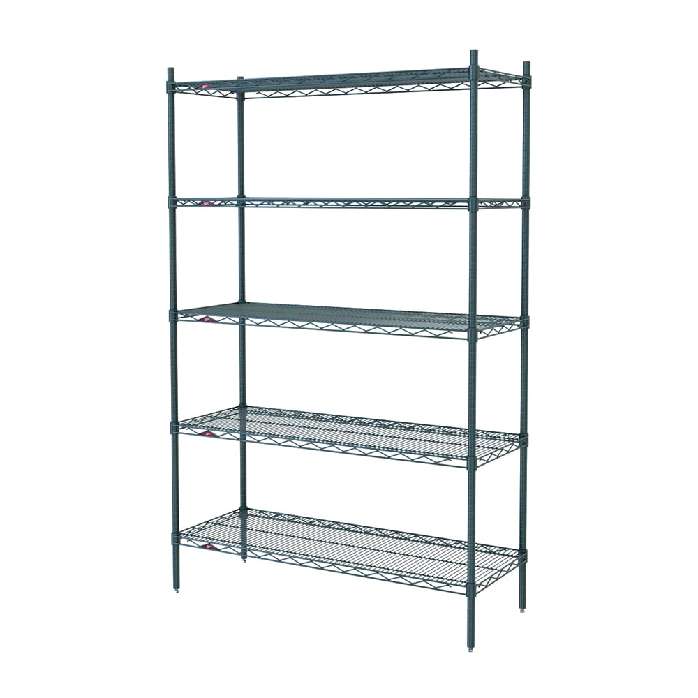 Metro 5N557K3 48" NSF 5-Tier Epoxy Coated Wire Shelf Kit - Super Erecta®, 24"W, 74"H