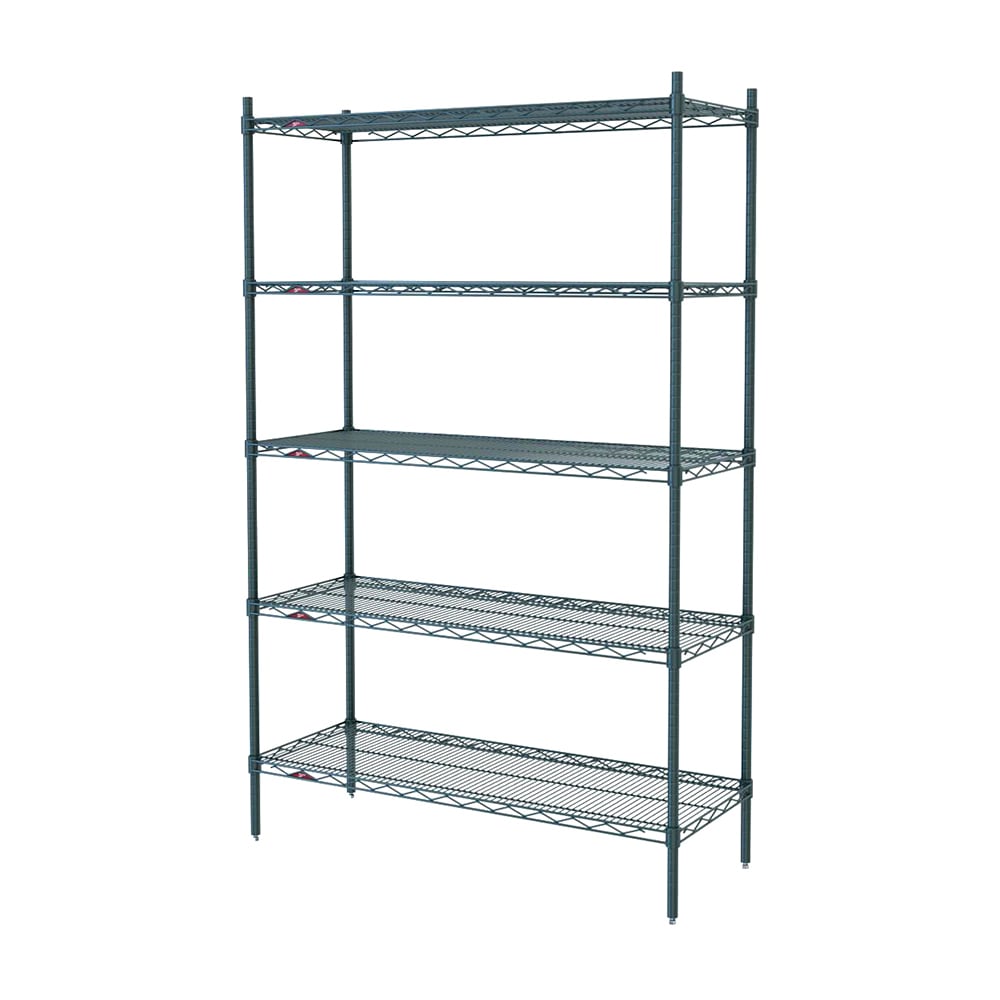 Metro 5N567K3 60" NSF 5-Tier Epoxy Coated Wire Shelf Kit - Super Erecta®, 24"W, 74"H