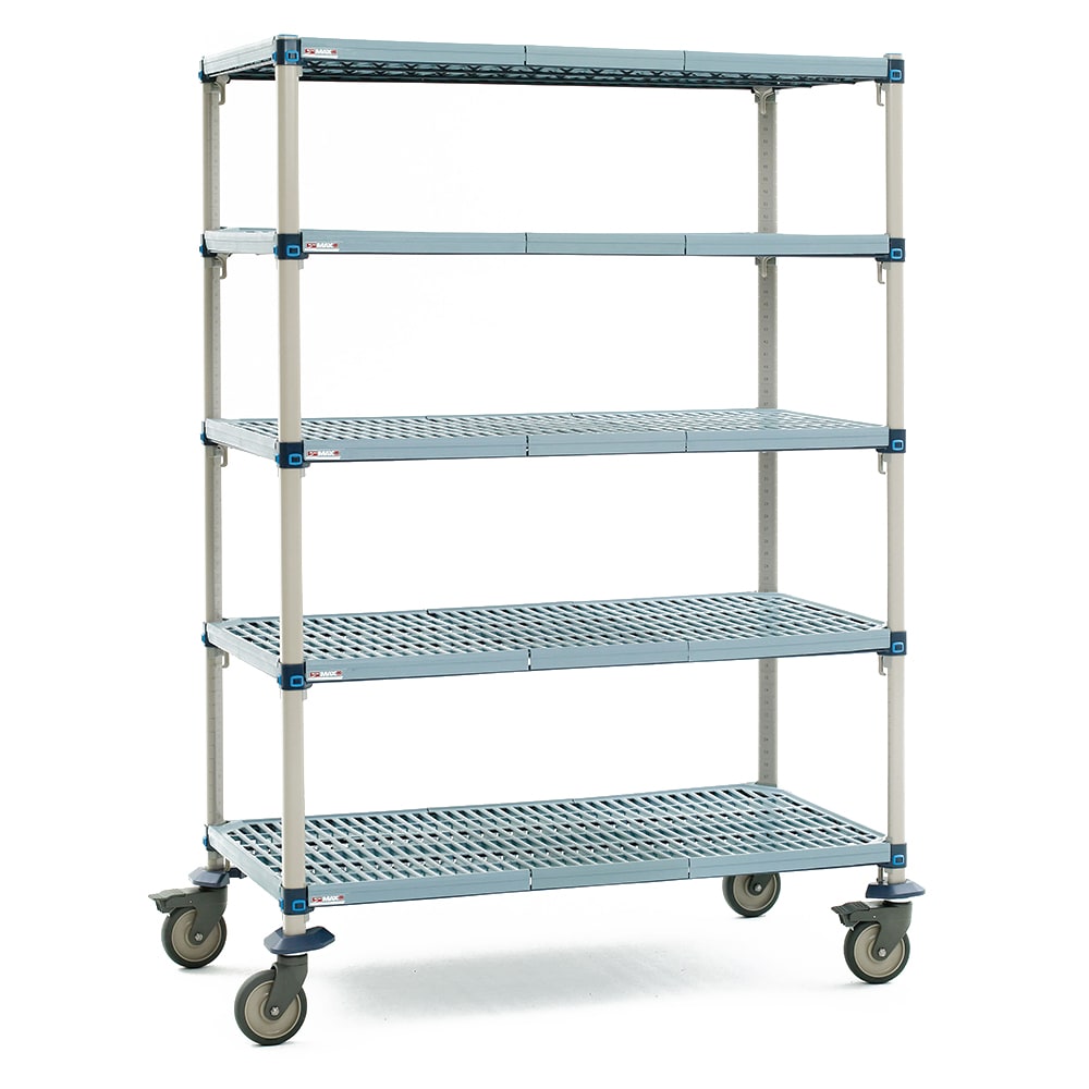 Metro 5Q357EG3 48" NSF 4-Tier Epoxy Coated Wire Shelf Kit - MetroMax Q™, Mobile, 18"W, 80"H