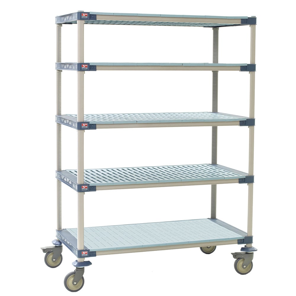 Metro 5X337PG4 36" NSF 5-Tier Polymer Shelf Kit - MetroMax® 4, Mobile, 18"W, 80"H
