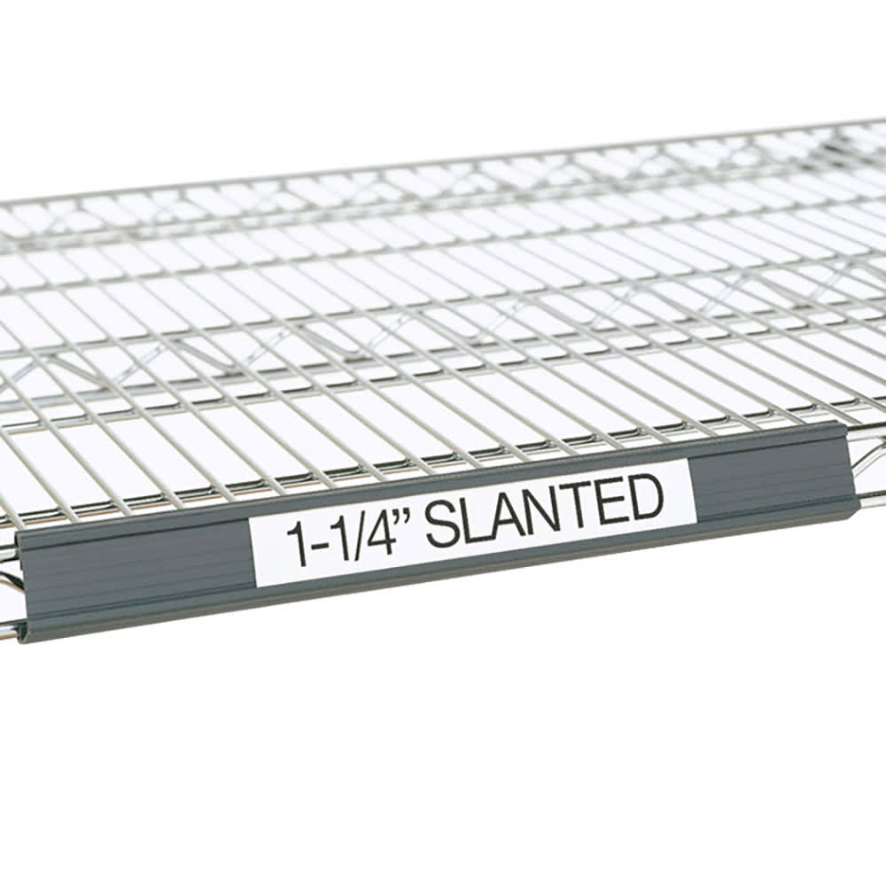 Metro 9990SL4 Super Erecta® Slanted Label Holder - 43" x 1 1/4", Gray