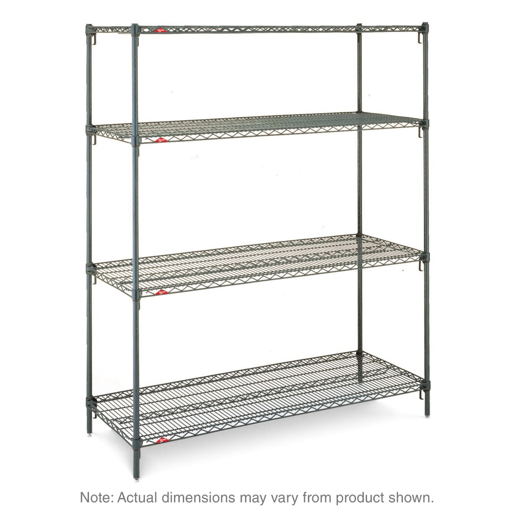 Metro A466K3 60" NSF 4-Tier Epoxy Coated Wire Shelf Kit - Super Adjustable Super Erecta®, 21"W, 63"H