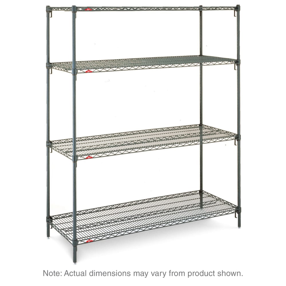 Metro A476K3 72" NSF 4-Tier Epoxy Coated Wire Shelf Kit - Super Adjustable Super Erecta®, 21"W, 63"H