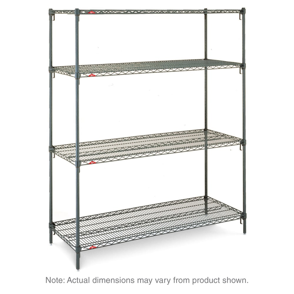 Metro A566K3 60" NSF 4-Tier Epoxy Coated Wire Shelf Kit - Super Adjustable Super Erecta®, 24"W, 63"H
