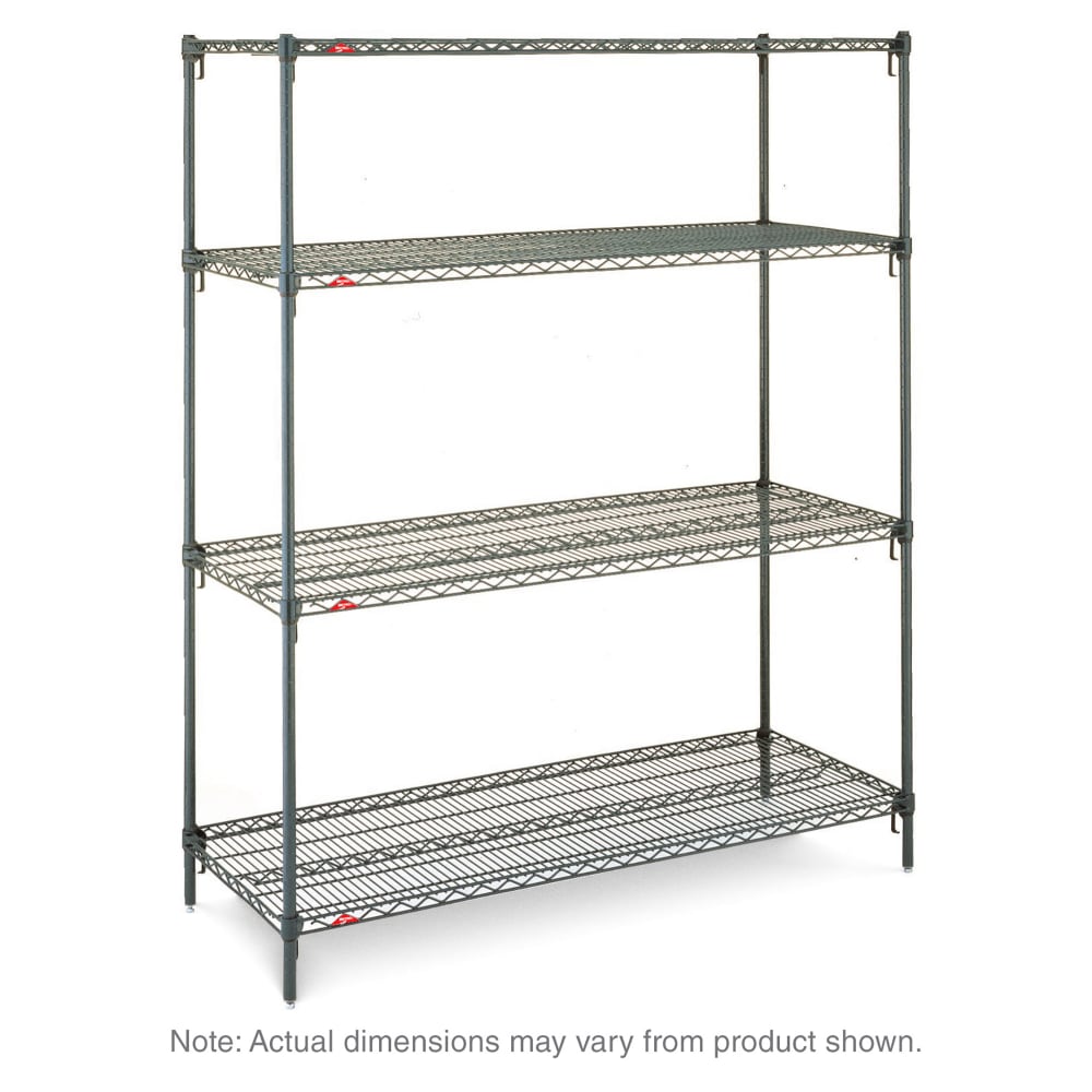 Metro A576K3 72" NSF 4-Tier Epoxy Coated Wire Shelf Kit - Super Adjustable Super Erecta®, 24"W, 63"H