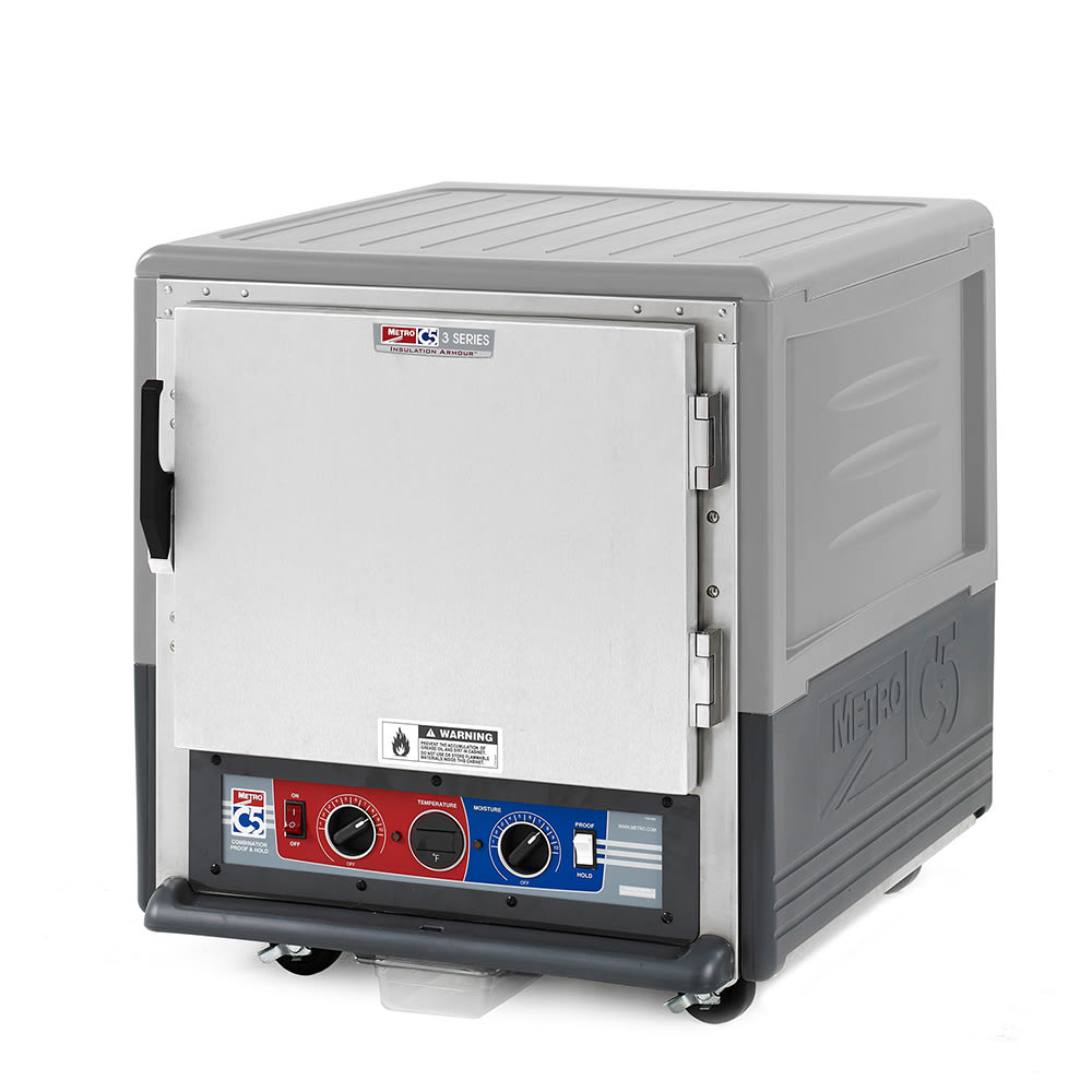 Metro C533-CLFS-L-GY Undercounter Insulated Mobile Heated & Proofing Cabinet w/ (10) Pan Capacity, 120v