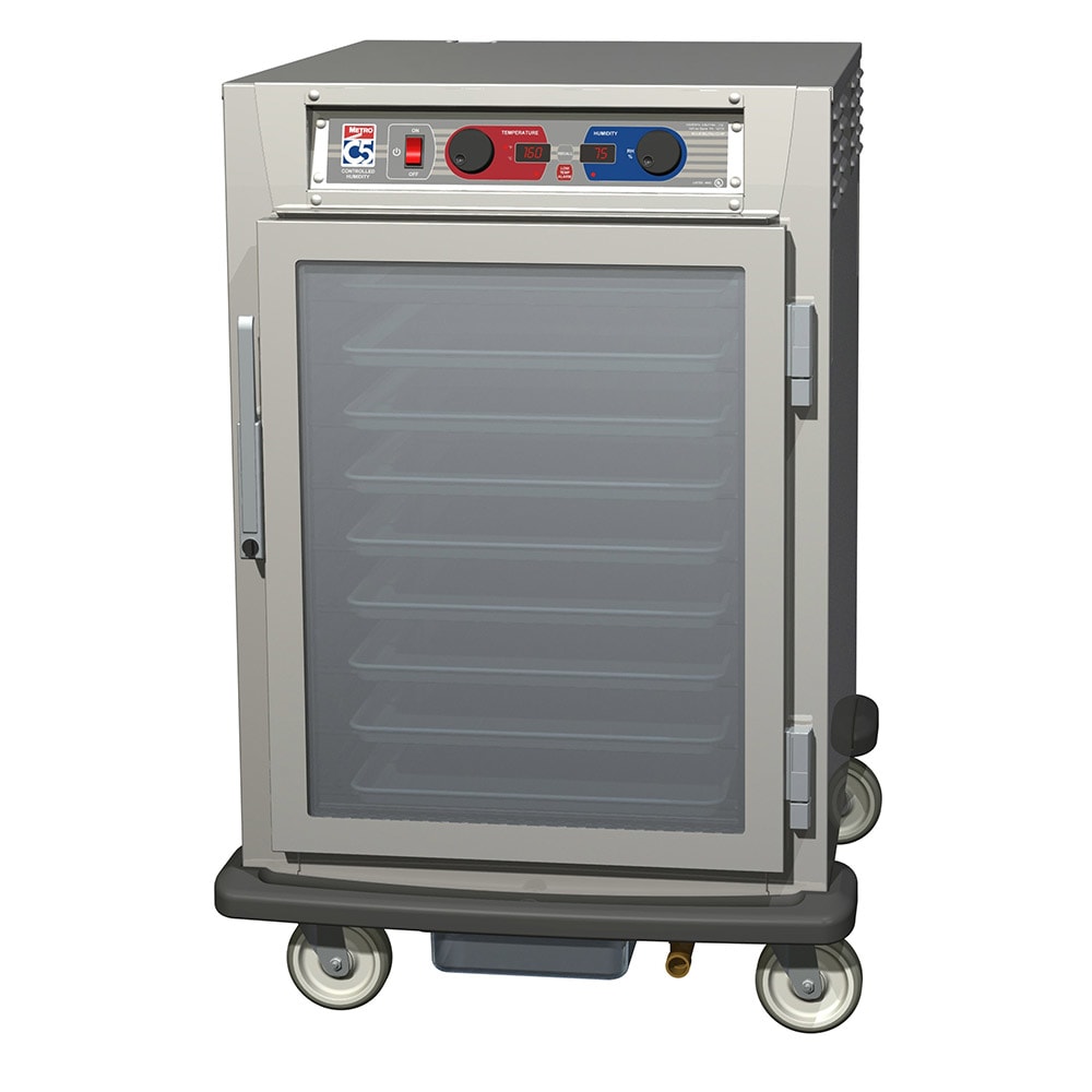 Metro C595-SFC-LPFC 1/2 Height Insulated Mobile Heated Cabinet w/ (8) Pan Capacity, 120v