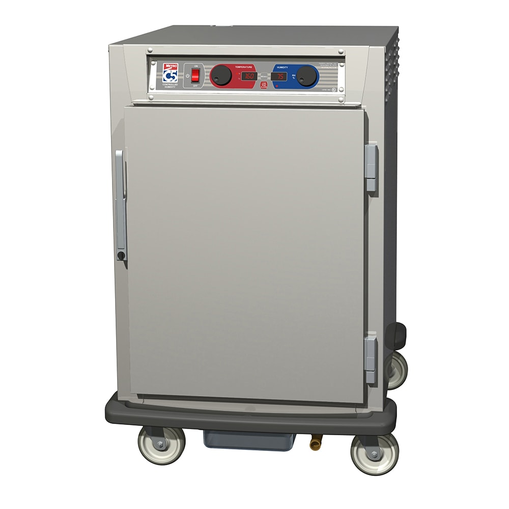 Metro C595-SFS-L 1/2 Height Insulated Mobile Heated Cabinet w/ (17) Pan Capacity, 120v