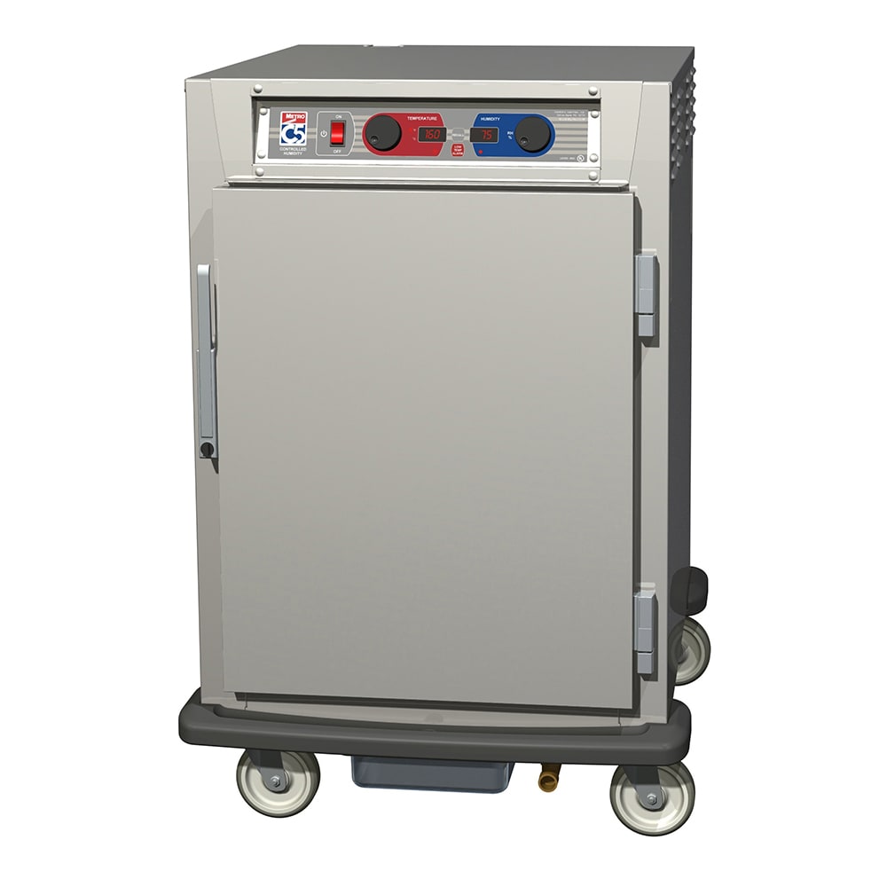Metro C595-SFS-U 1/2 Height Insulated Mobile Heated Cabinet w/ (8) Pan Capacity, 120v