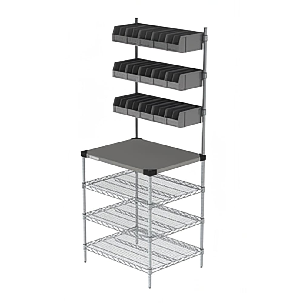 Metro CR2430DTPOS Drive Thru Order Prep Station - 30"W x 24"D x 74"H, Stainless Steel
