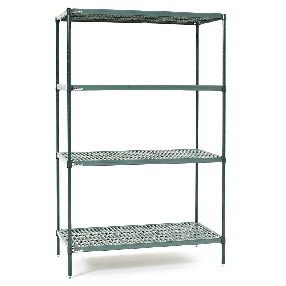 Metro EZPR2436NK3-4 36" NSF 4-Tier Epoxy Coated Wire Shelf Kit - Super Erecta Pro®, 24"W, 74"H