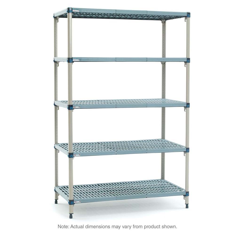 Metro MQ-187274G-S-4 72" NSF 4-Tier Polymer Shelf Kit - MetroMax® Q, 18"W, 74"H