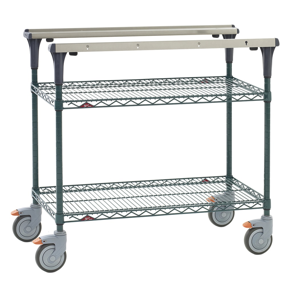 Metro MS1830-NKNK 2 Level Mobile PrepMate® MultiStation w/ Wire Shelving - 32"L x 19 2/5"W x 39 1/8"H
