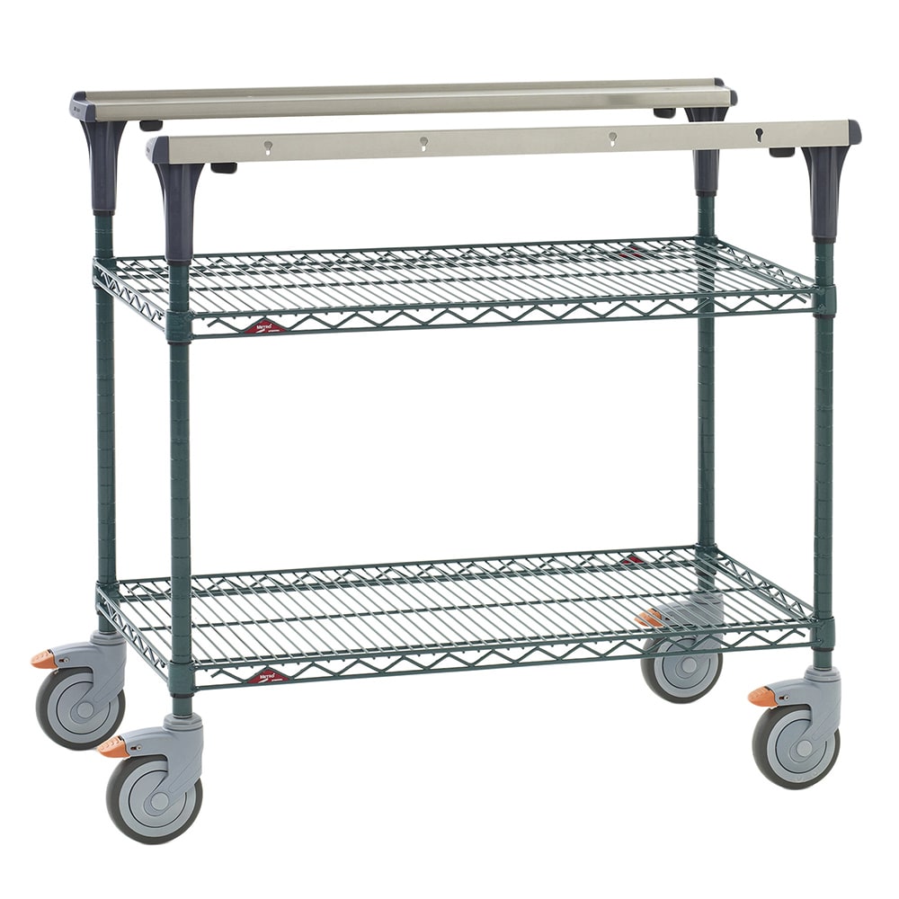 Metro MS1836-NKNK 2 Level Mobile PrepMate® MultiStation w/ Wire Shelving - 38"L x 19 2/5"W x 39 1/8"H