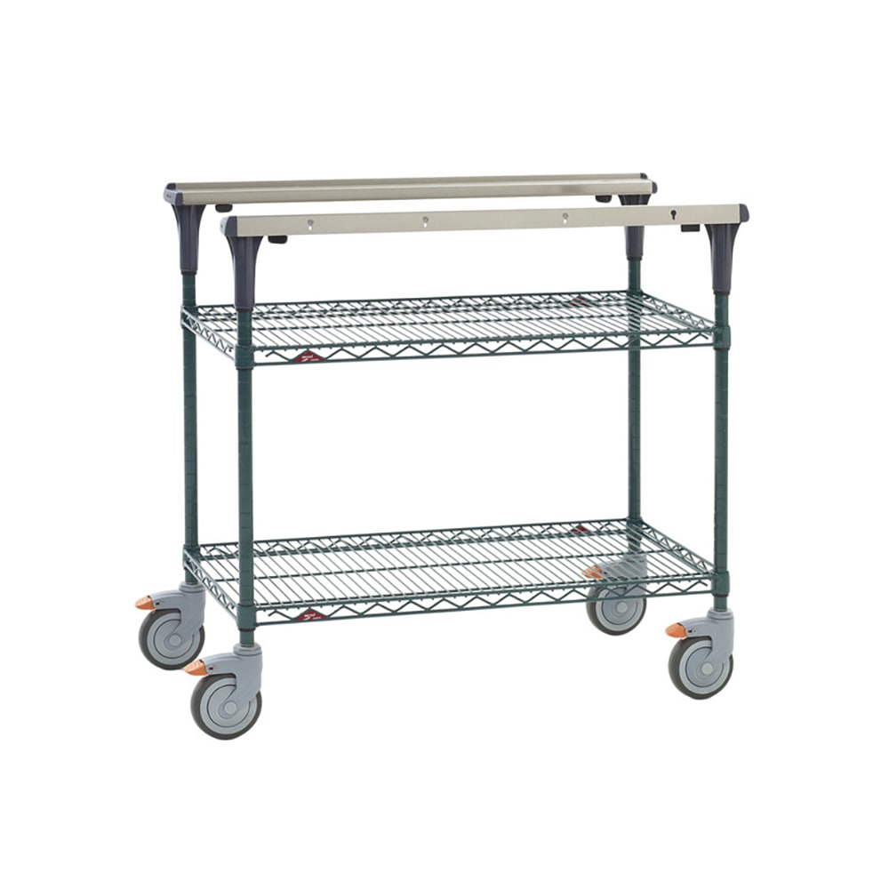 Metro MS1848-NKNK 2 Level Mobile PrepMate® MultiStation w/ Wire Shelving - 50"L x 19 2/5"W x 39 1/8"H