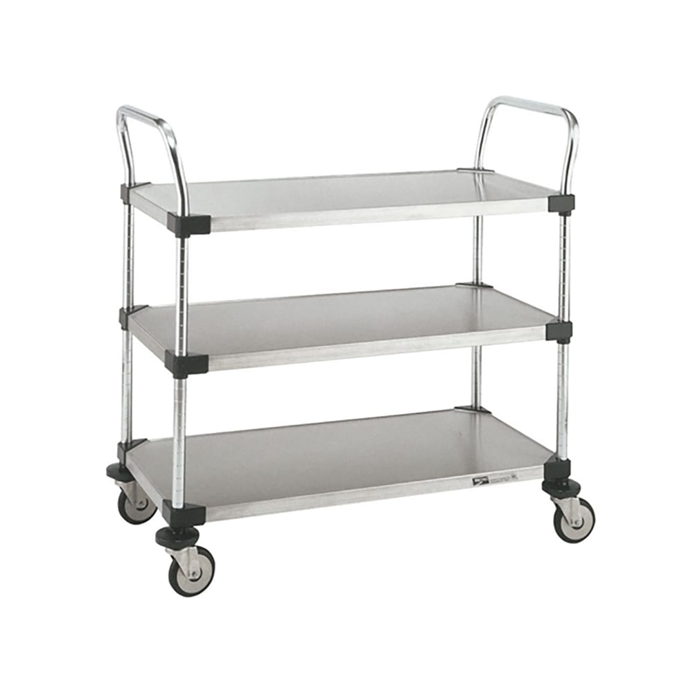 Metro MW208 3 Level Stainless Steel Utility Cart w/ 375 lb Capacity
