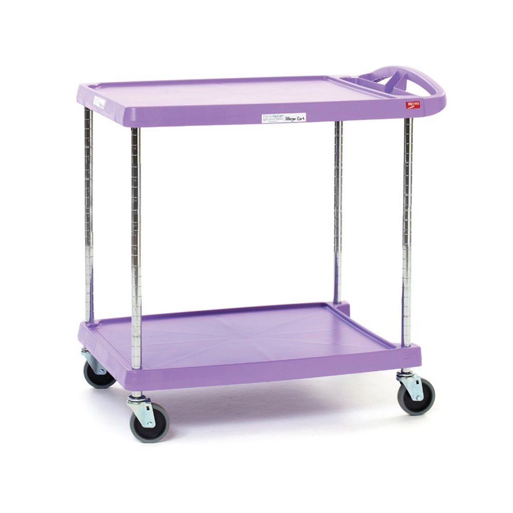 Metro MY2030-24AP 2 Level Polymer Utility Cart w/ 300 lb Capacity, Marine Ledges