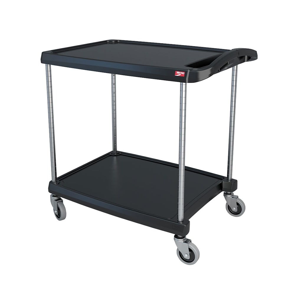 Metro MY2030-24BL 2 Level Polymer Utility Cart w/ 300 lb Capacity, Marine Ledges