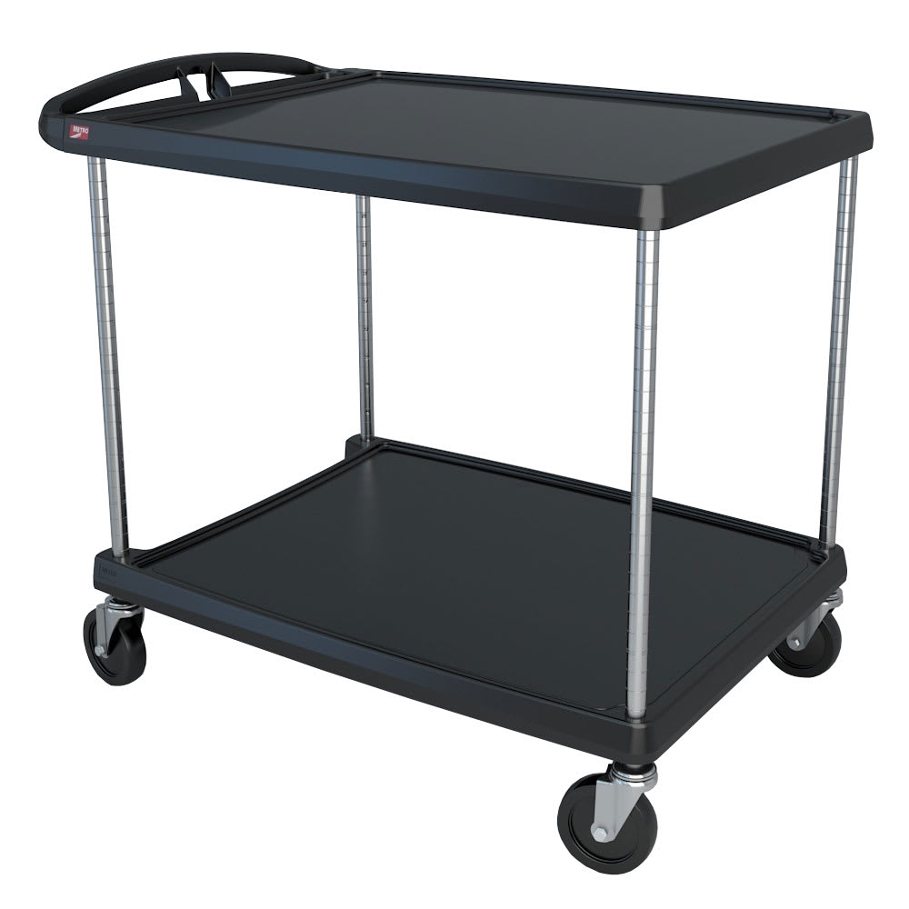Metro MY2636-25BL 2 Level Polymer Utility Cart w/ 400 lb Capacity, Marine Ledges