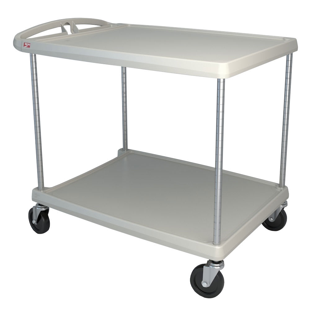 Metro MY2636-25G 2 Level Polymer Utility Cart w/ 300 lb Capacity, Marine Ledges