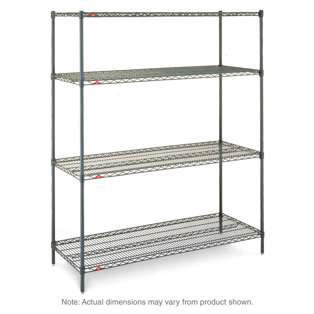 Metro N376K3 72" NSF 4-Tier Epoxy Coated Wire Shelf Kit - Super Erecta®, 18"W, 63"H