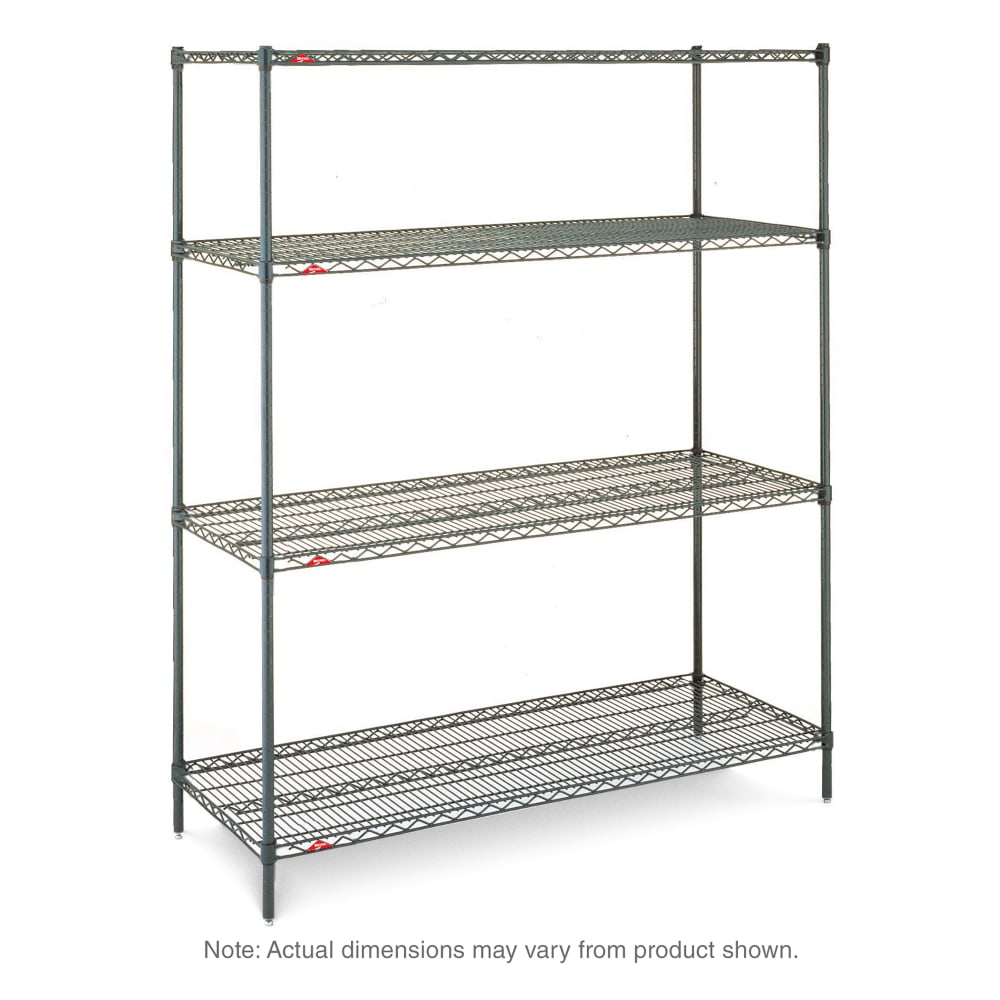 Metro N476K3 72" NSF 4-Tier Epoxy Coated Wire Shelf Kit - Super Erecta®, 21"W, 63"H