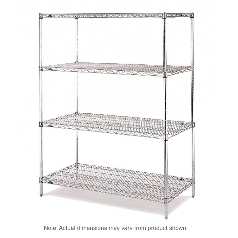 Metro N577C 72" NSF 4-Tier Chrome Wire Shelf Kit - Super Erecta®, 24"W, 74"H