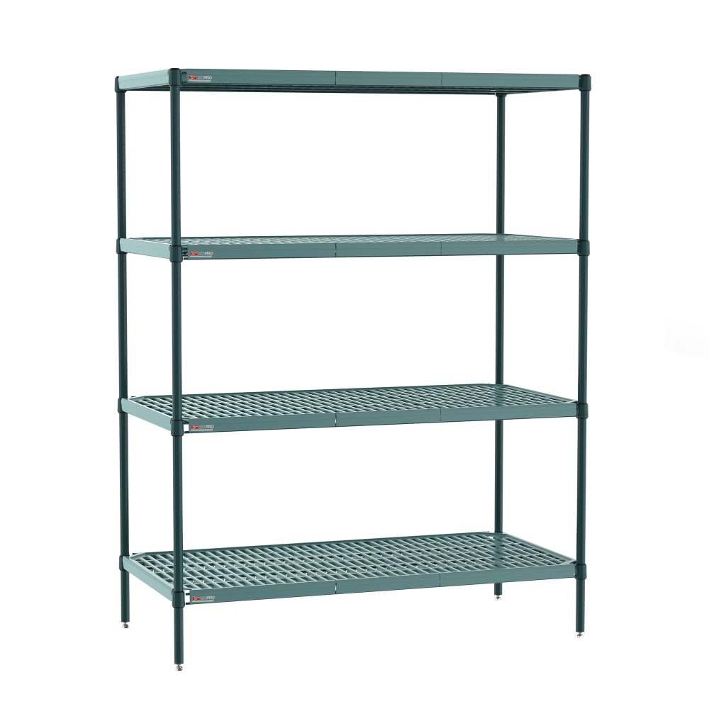 Metro PR-216063K3-S-4 60" NSF 4-Tier Epoxy Coated Wire Shelf Kit - Super Erecta Pro®, 21"W, 63"H