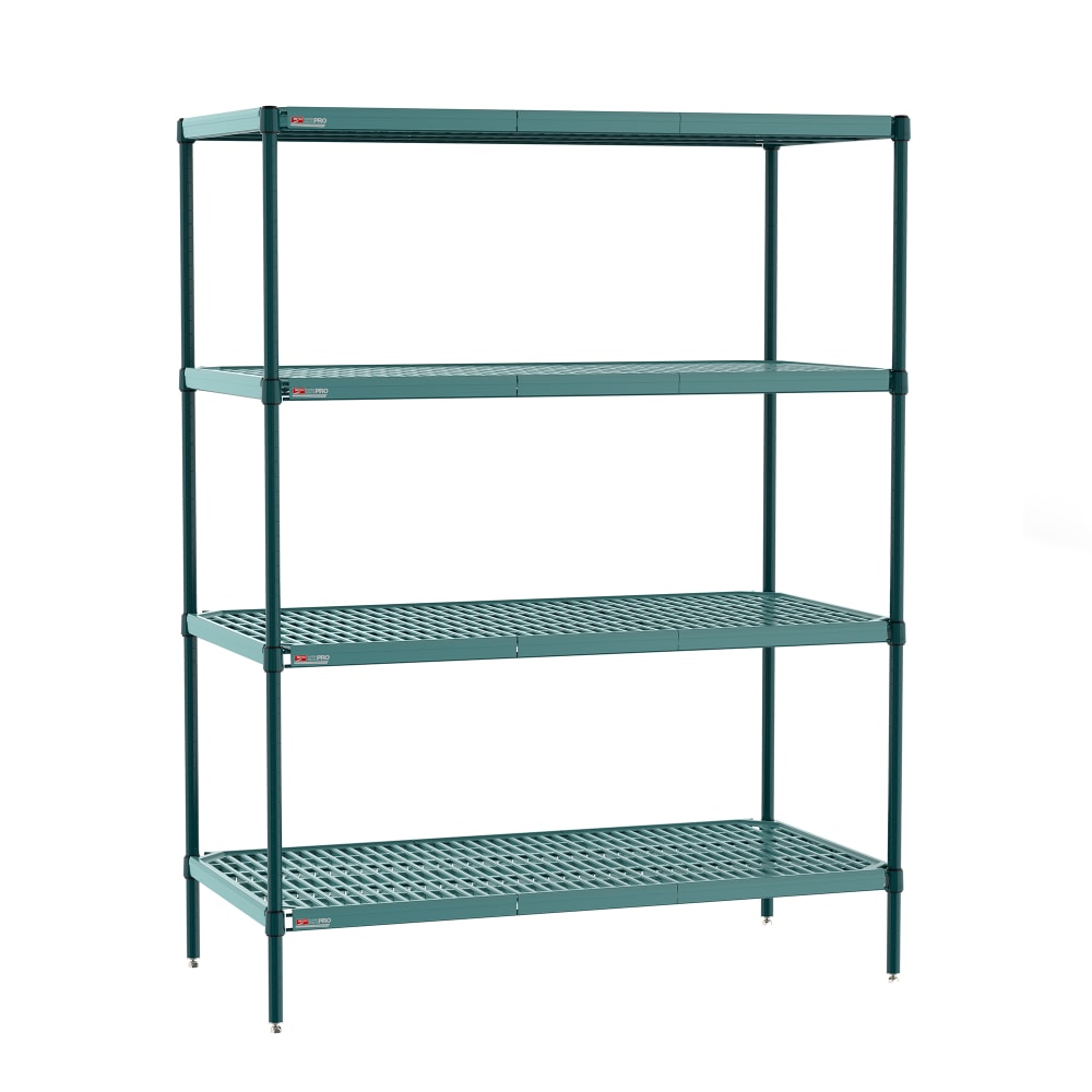 Metro PR-217263K3-S-4 72" NSF 4-Tier Epoxy Coated Wire Shelf Kit - Super Erecta Pro®, 21"W, 63"H