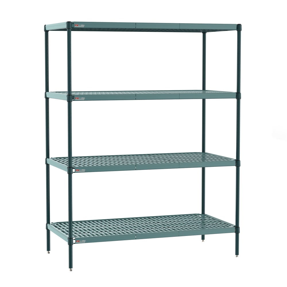 Metro PR-246074K3-S-4 60" NSF 4-Tier Epoxy Coated Wire Shelf Kit - Super Erecta Pro®, 24"W, 74"H