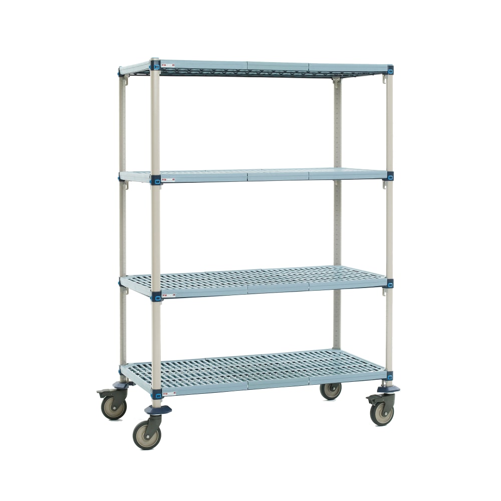 Metro Q336EG3 36" NSF 4-Tier Polymer Shelf Kit - MetroMax® Q, Mobile, 18"W, 67"H