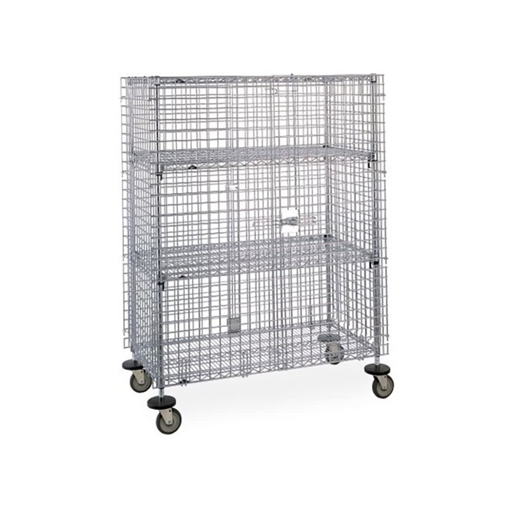 Metro SEC33S-SD 40 3/4" Super Erecta® Mobile Security Cage - 21 1/2"W, Stainless Steel