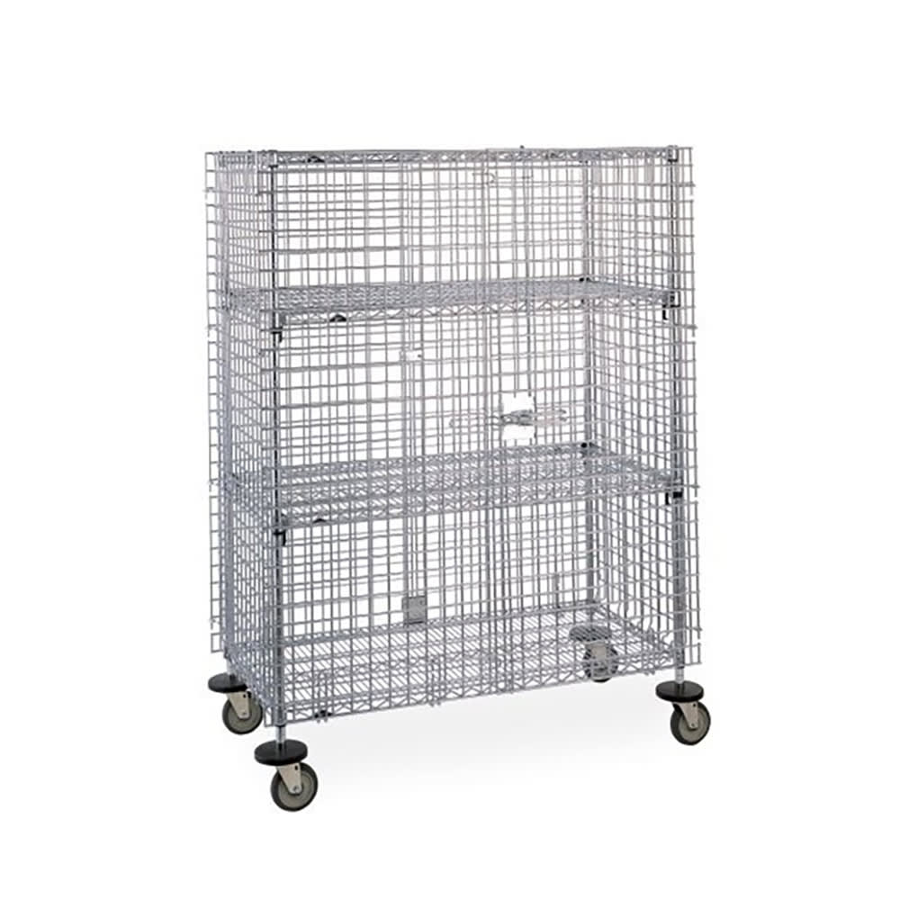 Metro SEC55S-SD 52 3/4" Super Erecta® Mobile Security Cage - 27 1/4"W, Stainless Steel