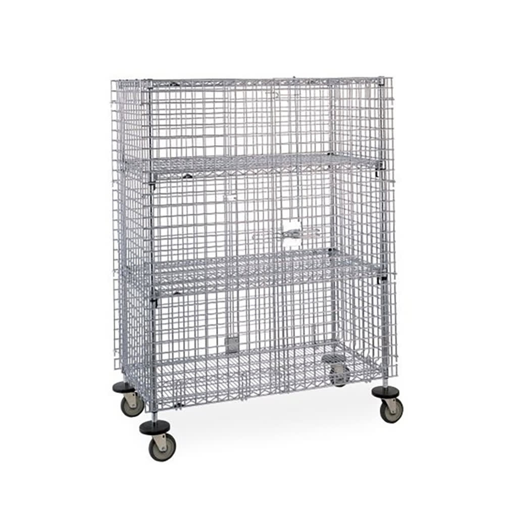 Metro SEC56S-SD 65" Super Erecta® Mobile Security Cage - 27 1/4"W, Stainless Steel