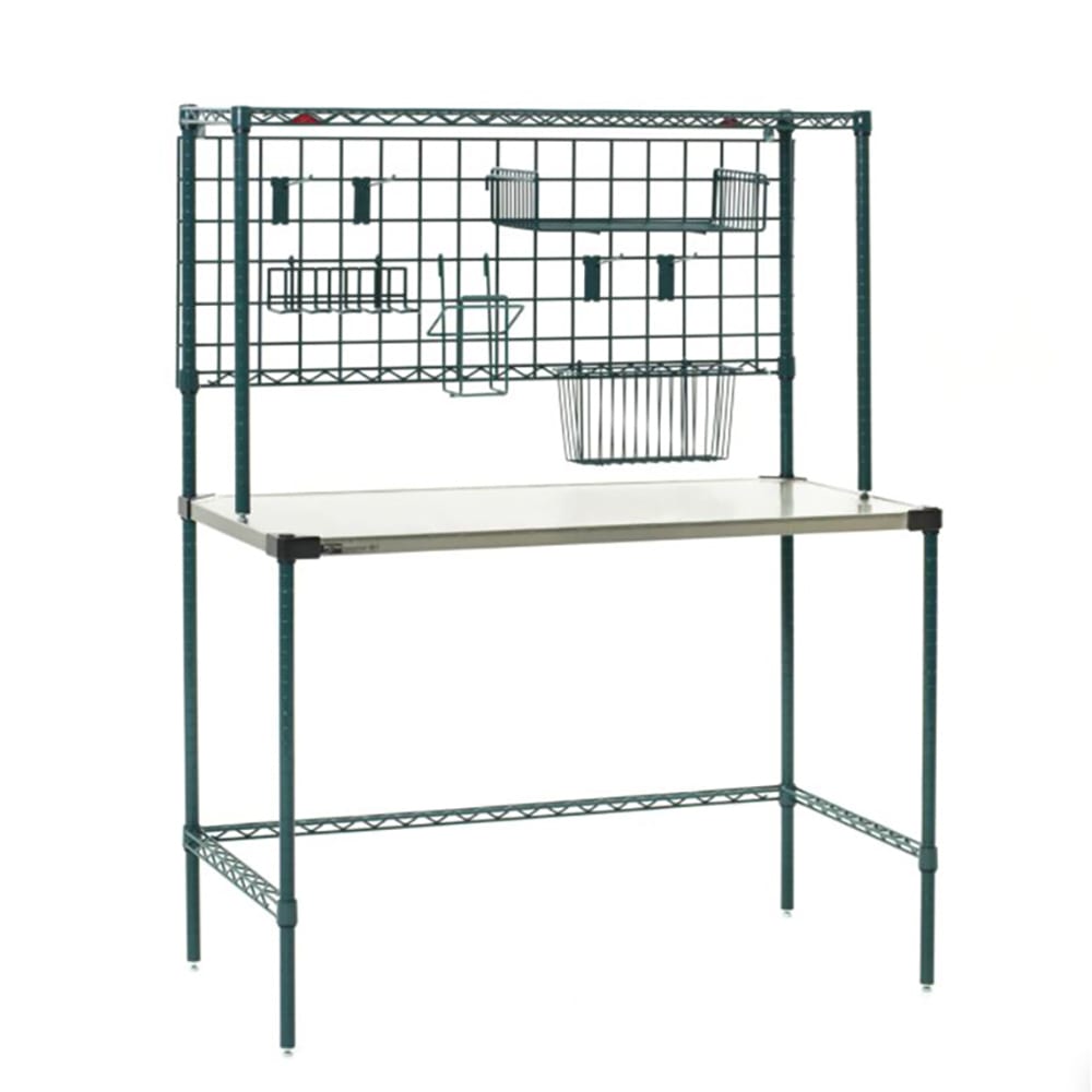 Metro SMSP2448NK3 Prep Station w/ Smartwall Grid - 48"W x 24"D x 63"H, Epoxy Coated