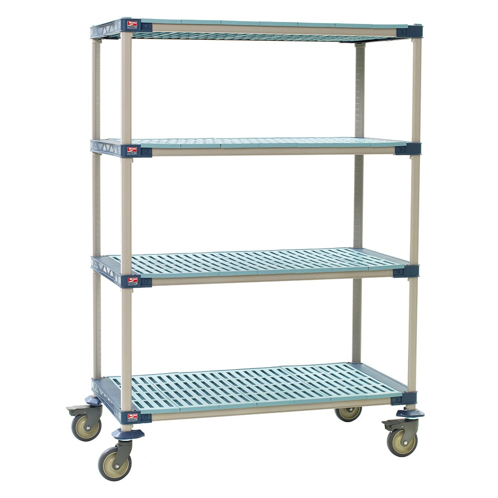 Metro X556PG4 48" NSF 4-Tier Polymer Shelf Kit - MetroMax® 4, Mobile, 24"W, 68"H
